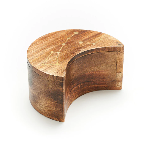 Jyotisha Crescent Wood Pivot Box