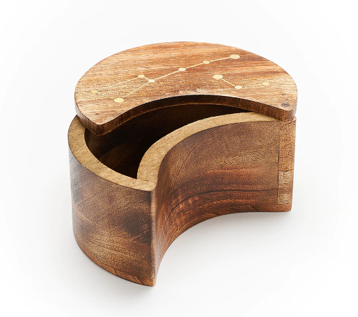 Jyotisha Crescent Wood Pivot Box