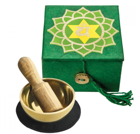 Heart Chakra Meditation Gift Set with 2" Singing Bowl