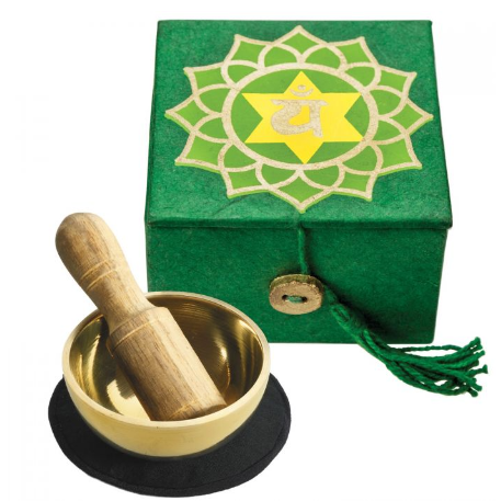 Heart Chakra Meditation Gift Set with 2" Singing Bowl