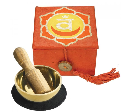 Sacral Chakra Meditation Gift Set with 2" Singing Bowl