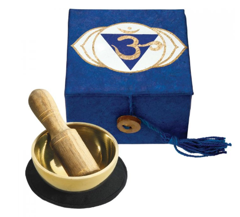 Third Eye Chakra Meditation Gift Set with 2" Singing Bowl