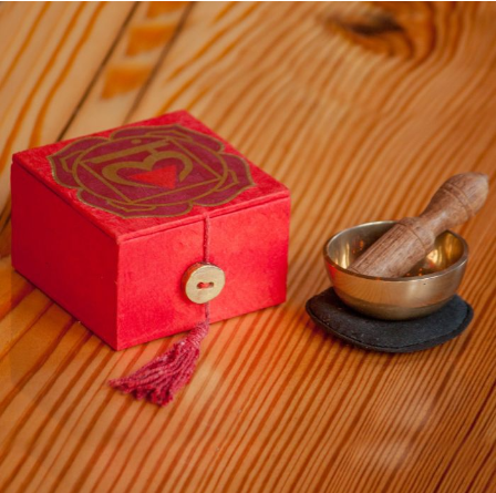 Root Chakra Meditation Gift Set with 2" Singing Bowl