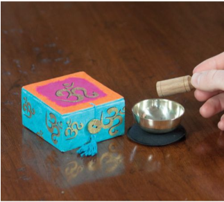 Om Meditation Gift Set with 2" Singing Bowl