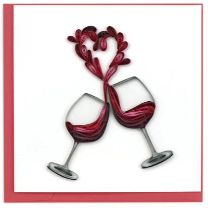 A Toast to Love Quilled Paper Card