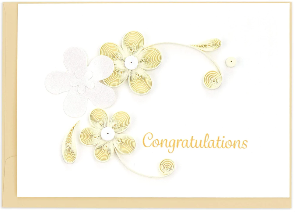 Gift Enclosure Card Floral Congrats