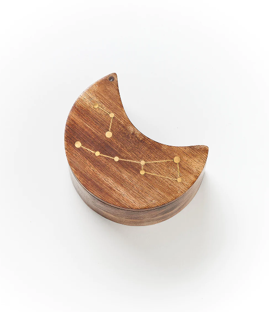 Jyotisha Crescent Wood Pivot Box