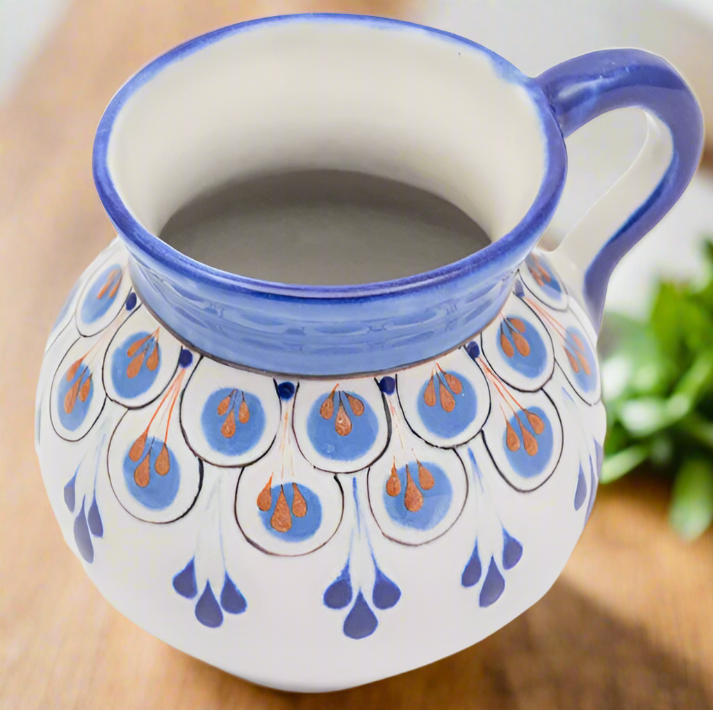 Handpainted Blue & Brown Guatemalan Mug