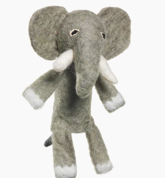 Finger Puppet Elephant Wild Woolie