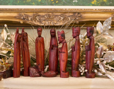 Hand-carved Jacaranda Nativity Set