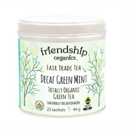 Organic Decaf Green Mint Friendship Tea Tin