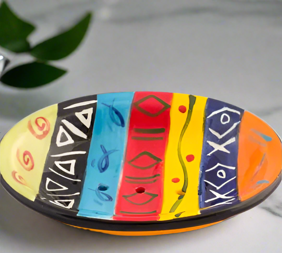 Multicolour African Inspired Soap Dish