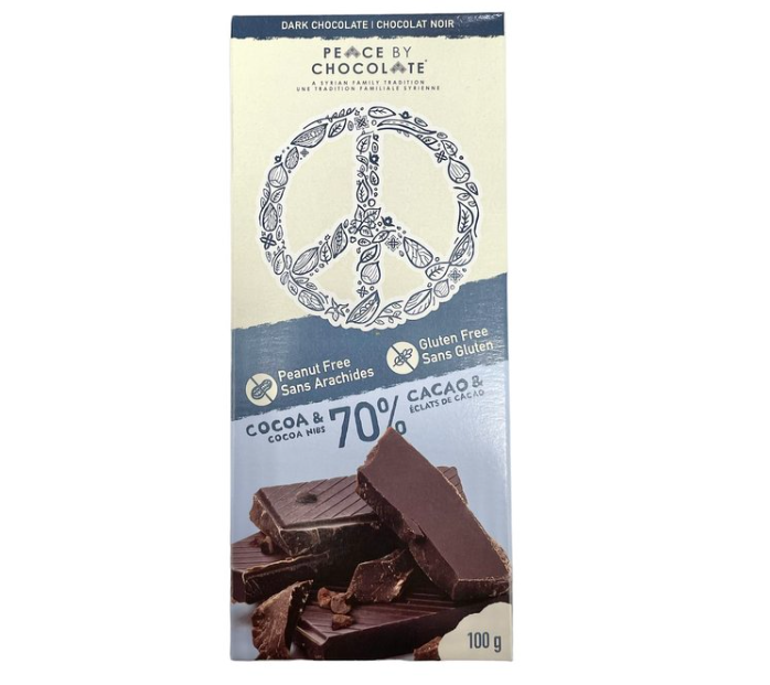 Peace by Chocolate S.A.F.E. Gluten & Peanut Free Bar 100g