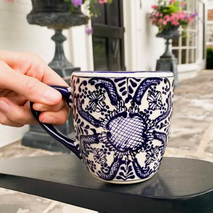 Encantada Blue Flower Mug