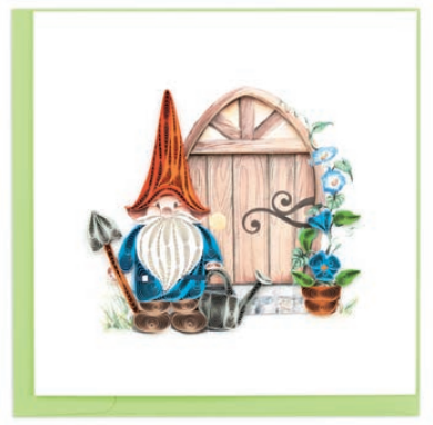 Garden Gnome Quilled Paper Card