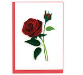 Red Rose Gift Enclosure Card