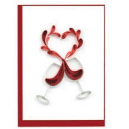 A Toast to Love Quilled Paper Gift Enclosure Card