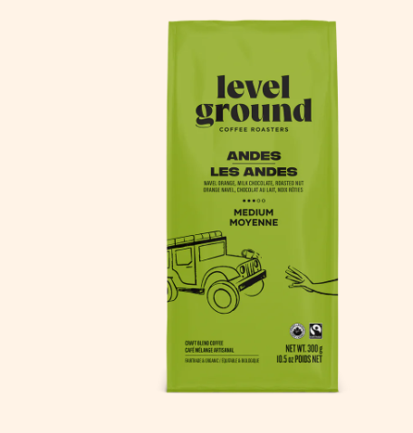 Level Ground Trading Andes Medium Rich Coffee (Beans) 300g