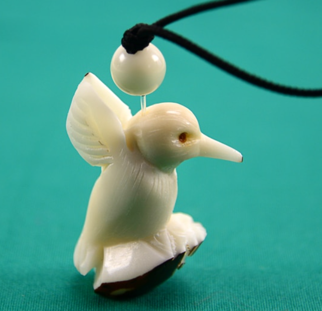 Carved Tagua Ornament humming bird