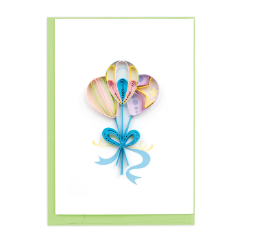 Colourful Balloons Quilled Paper Gift Enclosure Card