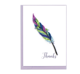 Quill Pen Thank-you Gift Enclosure Card