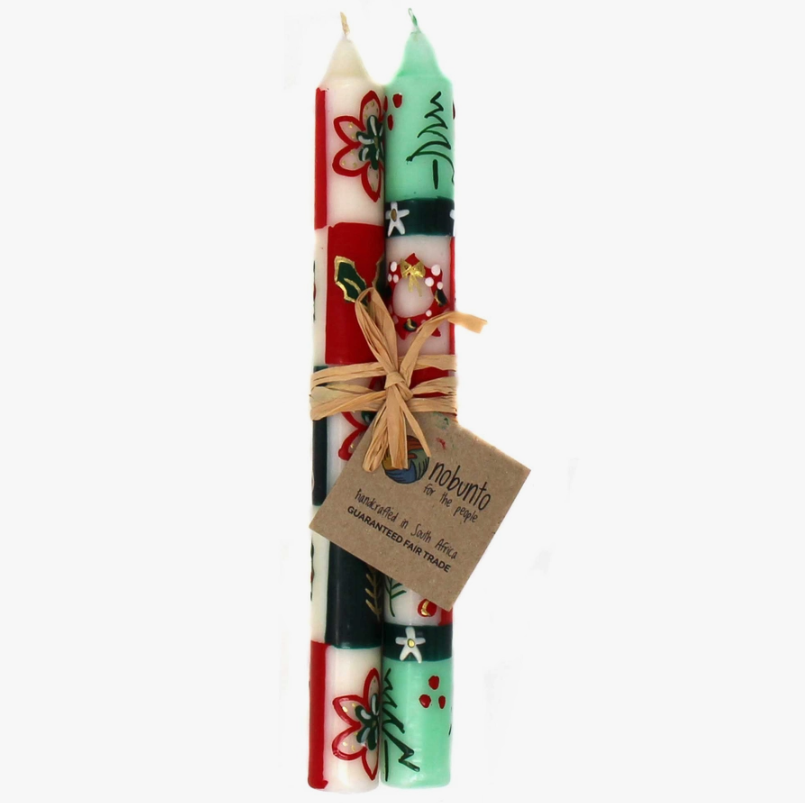One-of-a-kind Handpainted Taper Candles (2-Pack)