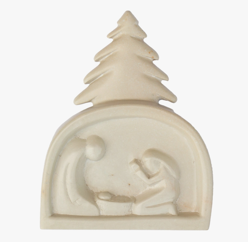 Soapstone Nativity under Tree - Petite