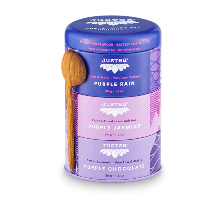 Purple Tea Tin Trio w Spoon