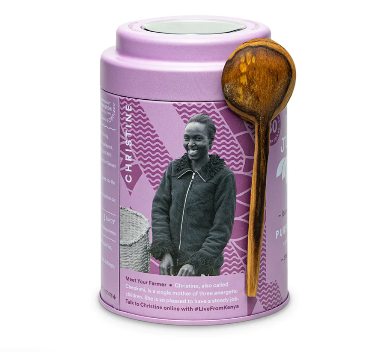Purple Jasmine Tea Tin & Spoon - 80 cups