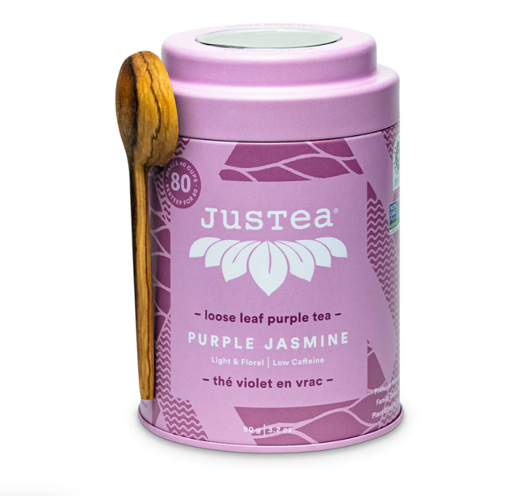 Purple Jasmine Tea Tin & Spoon - 80 cups