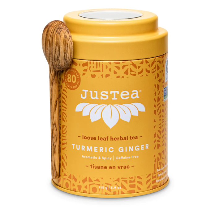 Tumeric & Ginger Tea Tin & Spoon - 80 cups