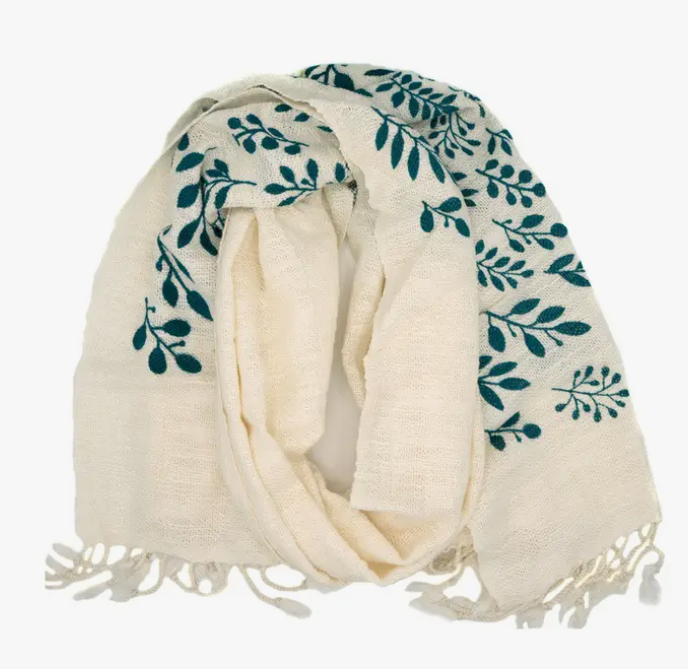 Fern Printed Scarf 100% cotton