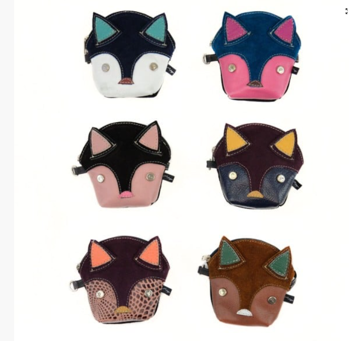 Leather Cat Coin Purse