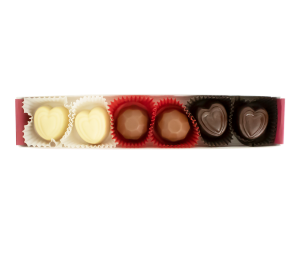 Peace by Chocolate Valentine's Sleeve 6 chocolates