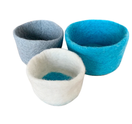 Switch Felted Blue Nesting Bowl - small 7cmx4.5cm 2 image