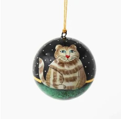 Handpainted Ornament Cat