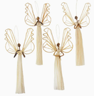 Switch Angel Plays the Horn Handmade Sisal Ornament 3 image