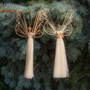 Switch Angel Plays the Horn Handmade Sisal Ornament 2 image