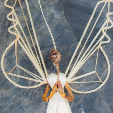 Angel in Prayer Handmade SIsal Ornament