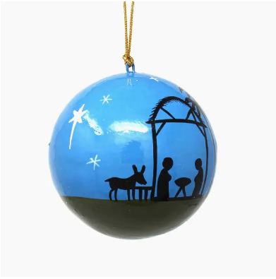 Handpainted Christmas Nativity Ornament