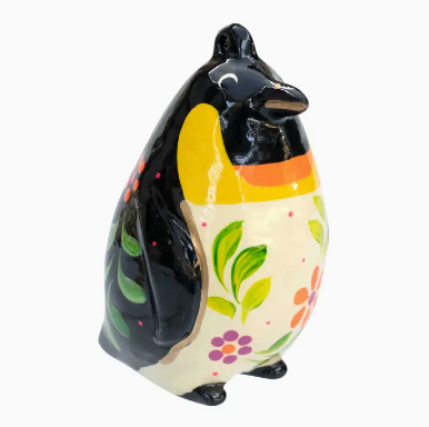 Penguin Confetti Ceramic Ornament