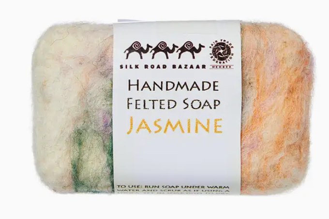 Jasmine Felted Exfoliating Soap