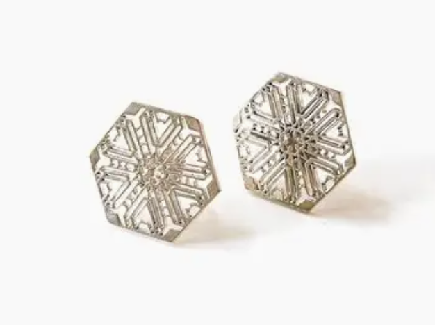 Snowflake Studs - Silver