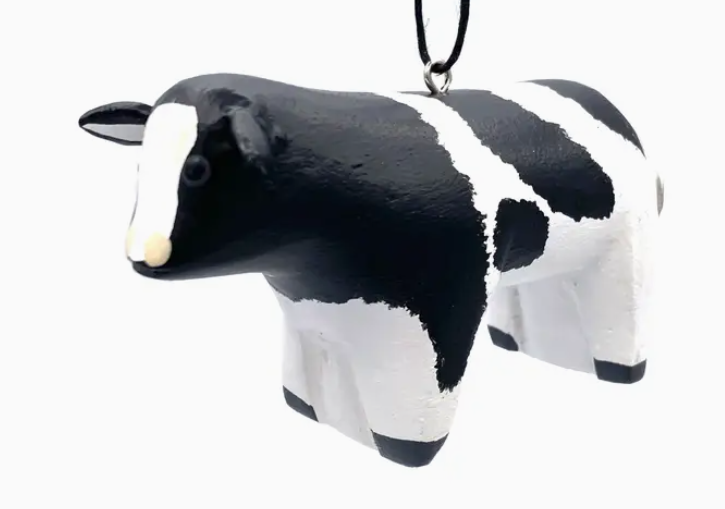 Holstein Cow Balsa Ornament