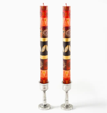 Safari Gold Taper Candles 9" (2-Pack)