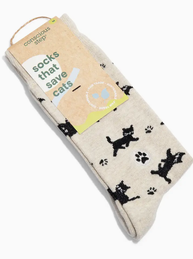 Socks That Save Cats (Beige Cats)