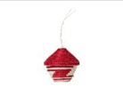 Miniature Basket Ornament short Red 3"x3"