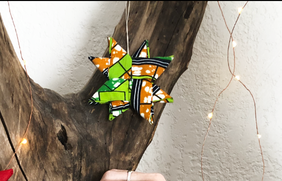 Fabric Star Ornament Green