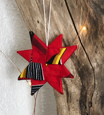 Fabric Star Ornament Red