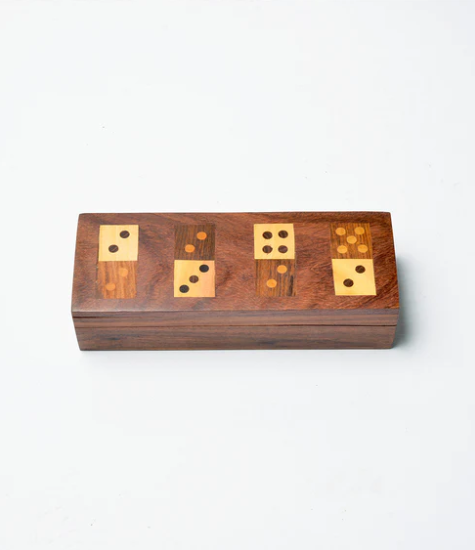 Domino Family Fun Wooden Game Set - Handmade